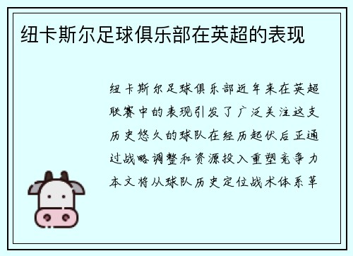 纽卡斯尔足球俱乐部在英超的表现